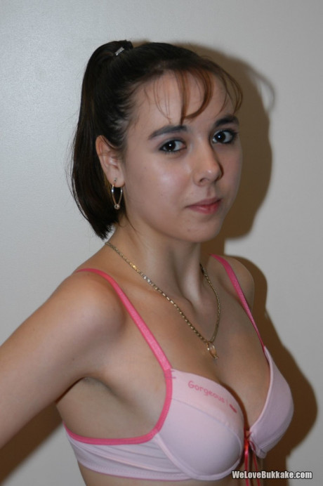 Amateur nympho shows her tiny boobs and likes a facial after a oral sex - #1140319