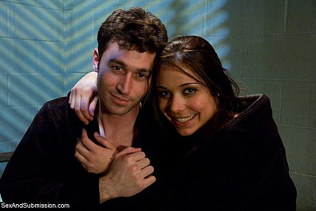 Brunette Beverly Hills gets a hardcore anal pounding in rope bondage - Image 19 of 21  in Dildo category   featuring James Deen, Beverly Hills 