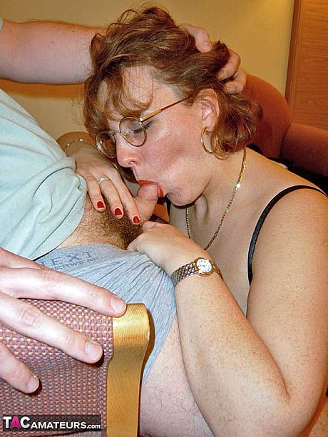 UK amateur Curvy Claire wears her glasses during oral sex with a husband bf dude - Image 6 of 19  in MILF category   featuring Curvy Claire 