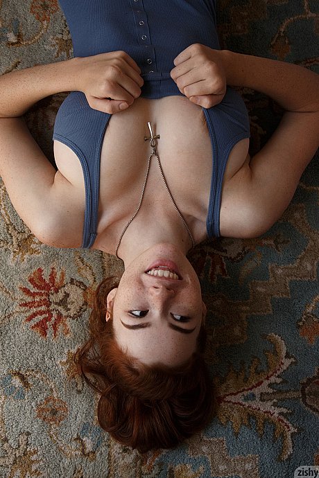 Pretty redhead Sabrina Lynn teases with her hot booty in a bodysuit & boots - Image 12 of 12  in Teen category   featuring Sabrina Lynn 