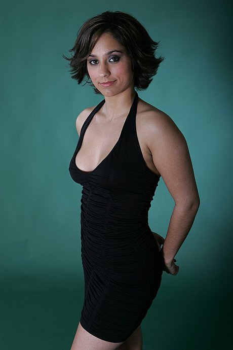 Sexy brunette model Shandra posing in her provocative outfits in a solo - Image 13 of 21  in Babe category  