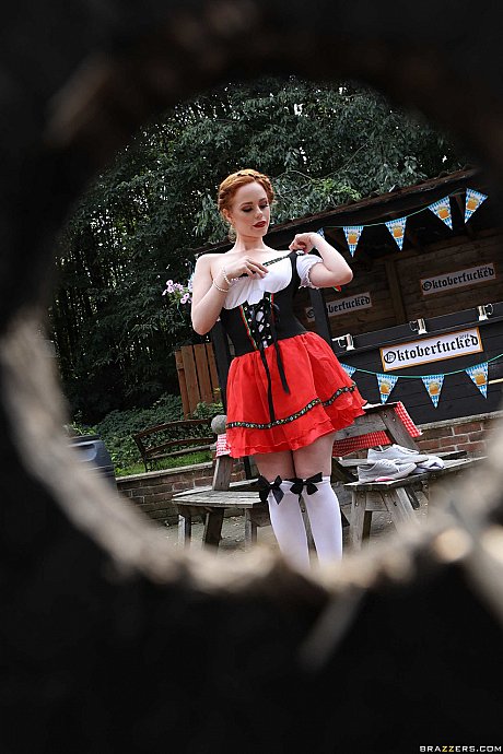 Lusty redhead Ella Hughes gets fucked by a huge dicked jock at the Oktoberfest - Image 2 of 21  in Pussy category   featuring Danny D, Ella Hughes 
