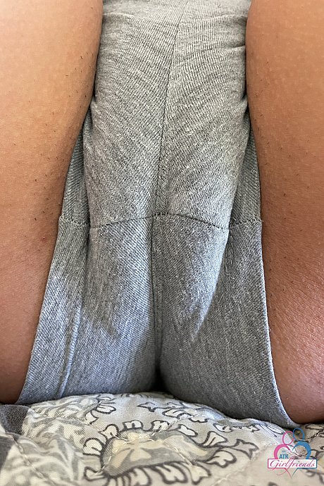 Teenage GF Lily Adams strips and flaunts her moist puffy twat up close - Image 4 of 21  in Spreading category   featuring Lily Adams 