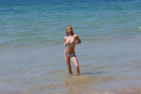 Amateur babe Ivana flashing her butt and small breasts on the beach - Image 14 of 21  in Outdoor category   featuring Alison Angel, Carmen Mccarthy 