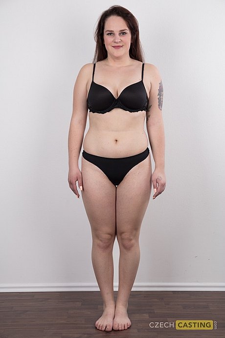 Chubby girl girl girl Michaela stands fully clothed before getting behind undressed - Image 7 of 20  in Close Up category   featuring Michaela 