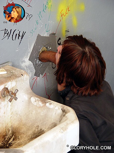 Horny amateur skank Sydney sucks BBC at a gloryhole and licks hot jizz - Image 9 of 21  in Feet category   featuring Sydney 