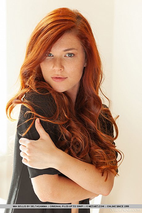 Young teen ginger Mia Sollis gets totally nude in a confident fashion - Image 2 of 18  in Pussy category   featuring Mia Sollis 