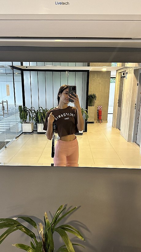 Stunning OnlyFans model Nina Foxie posing in her hot solo compilation