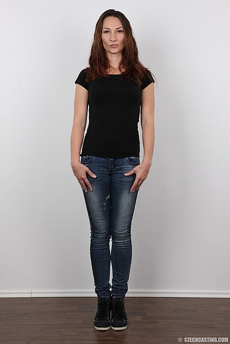 Brunette amateur Marcela holds her face firm while stripping undressed - Image 2 of 20  in Babe category   featuring Marcela 