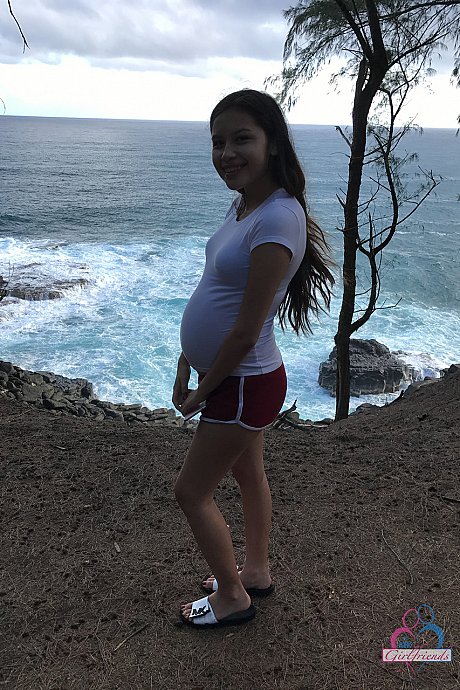 Oriental young Zaya Cassidy poses in attractive outfits before & after getting pregnant - Image 16 of 20  in Outdoor category   featuring Zaya Cassidy 