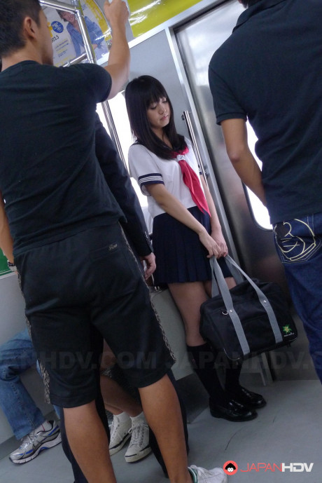 Schoolgirl Yayoi Yoshino gets gangbanged & her silky cunt creampied in a train - #710470