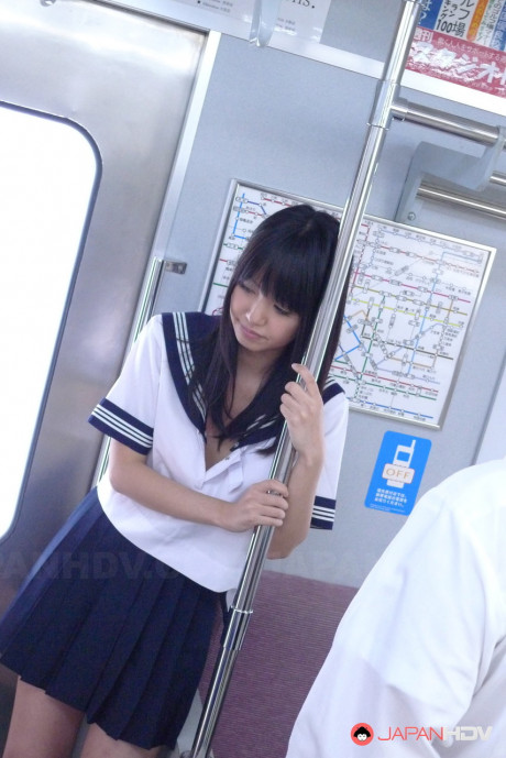 Schoolgirl Yayoi Yoshino gets gangbanged & her silky cunt creampied in a train - #710473