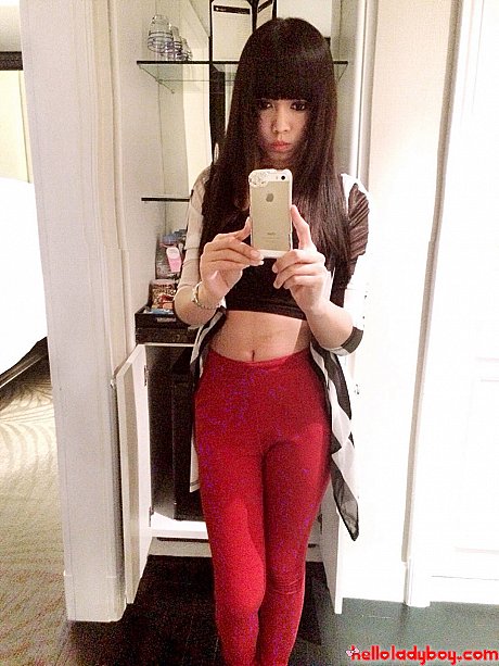 Little tgirl Yammy posing seductively in her solo compilation - Image 10 of 18  in Ladyboy category  