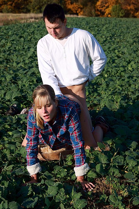 Yellow-haired slut gf broad and her man have sex in a crop field away from prying eyes - Image 6 of 16  in Outdoor category   featuring Marry Queen 