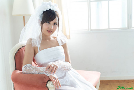 Horny Japanese bride Emi Aoi gets finger slammed & dicked by a best fiance boyfriend lover - #1482633