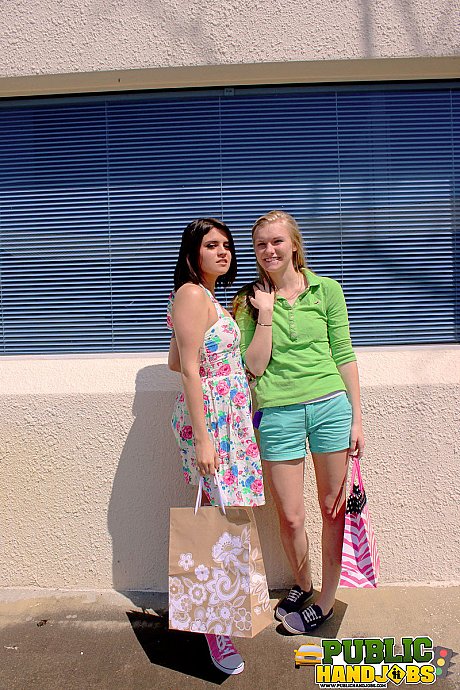 Kinky teens Raquel Roper and Jessie young teenie undress a dude and jack him off - Image 1 of 20  in Outdoor category   featuring Jessie Young, Raquel Roper 