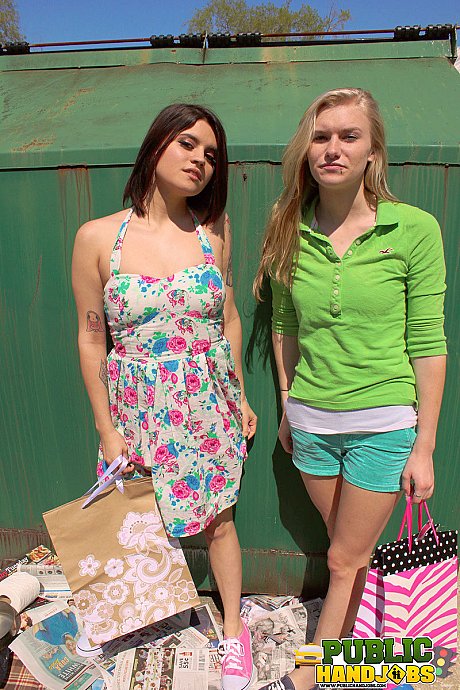 Kinky teens Raquel Roper and Jessie young teenie undress a dude and jack him off - Image 3 of 20  in Outdoor category   featuring Jessie Young, Raquel Roper 