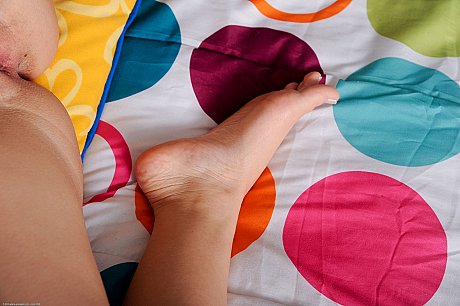 Brunette babe Brandi Belle exposes her love holes and small tits on a bed - Image 9 of 20  in Pussy category   featuring Brandi Belle 