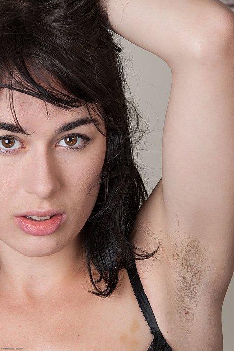 Brunette amateur Olive strips naked and shows her enormous behind & hairy cunt - Gallery #21572