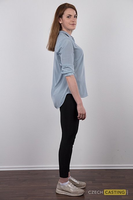 Amateur model Kristyna uncovers her tiny titties and large ass as she gets naked - Image 3 of 20  in Babe category   featuring Kizzy Sixx 