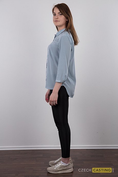 Amateur model Kristyna uncovers her tiny titties and large ass as she gets naked - Image 4 of 20  in Babe category   featuring Kizzy Sixx 