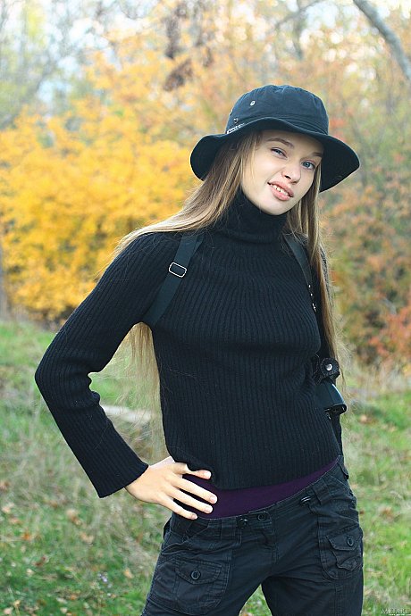 Adorable young Milena D shows her slim figure and huge tits in a solo - Image 1 of 20  in Pussy category   featuring Milena D 