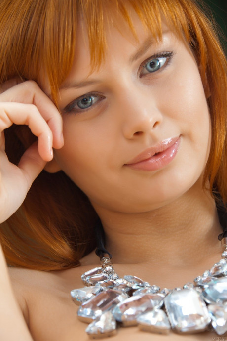 Tall redheaded babe Angela D exposes her sexy undressed body & holes - #1087593