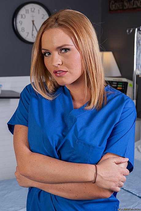 Stunning pornstar Krissy Lynn doffs her hospital uniform & flaunts her fakes - Image 3 of 21  in Legs category   featuring Krissy Lynn 