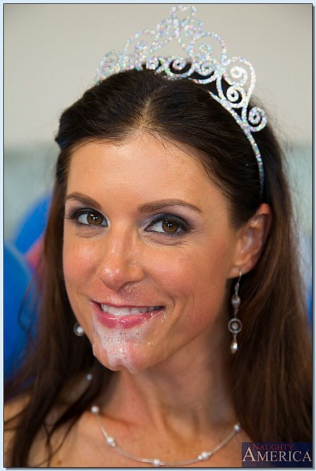 Lustful MILF India Summer receives a facial after hardcore fucking - Image 16 of 16  in Skirt category   featuring India Summer 