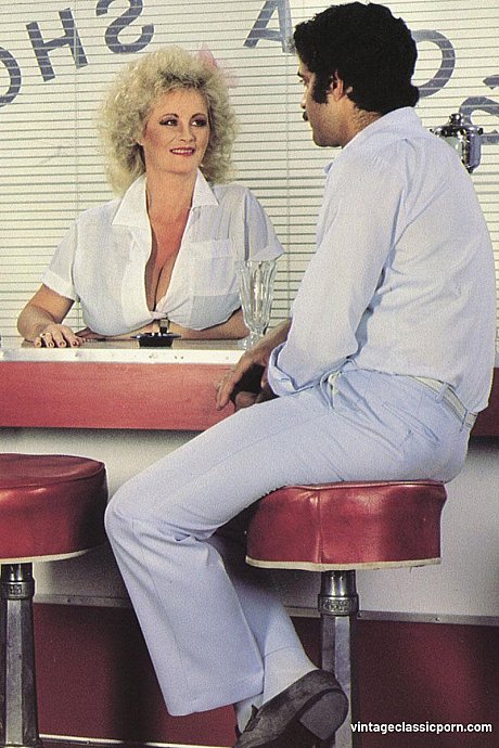 Mature blondy shows her bushy cunt with a massive clit while getting drilled - Image 1 of 13  in Big Clit category   featuring Lotta Topp, Dick Rambone 