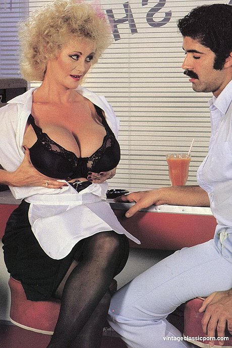 Mature blondy shows her bushy cunt with a massive clit while getting drilled - Image 2 of 13  in Big Clit category   featuring Lotta Topp, Dick Rambone 