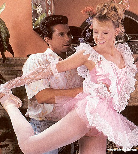 Blondie ballerina getting stripped and pounded in a vintage gangbang - Image 1 of 20  in Pussy category   featuring Peter North, Alicyn Sterling 