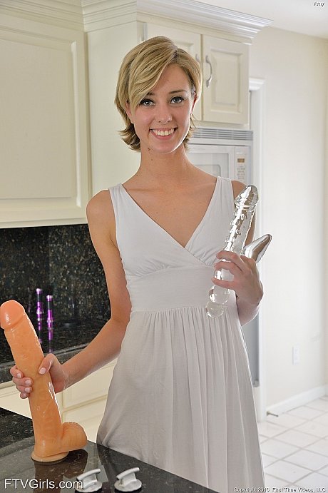 Pretty blondie stretching snatch with both hands on the patio & anal fisting - Image 15 of 15  in Dildo category   featuring Haley Reed 