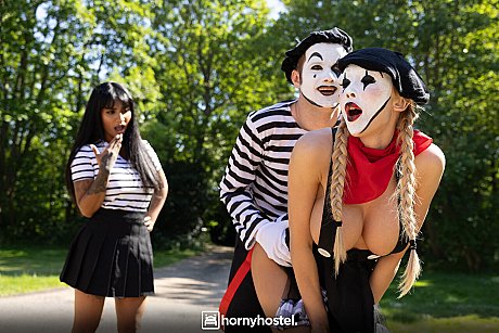 Horny Hostel naked Images - Image 8 of 21  in Outdoor category   featuring Yasmina Khan, Frances Bentley 