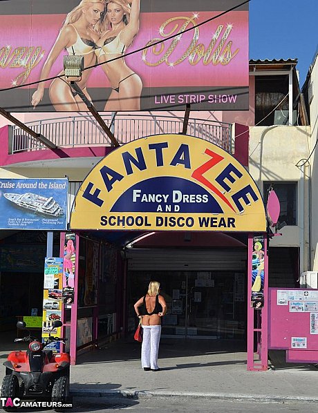 Hugely busty cougar whore Chrissy swims and lounges at the beach stark nude - Image 19 of 19  in Outdoor category   featuring Nude Chrissy 