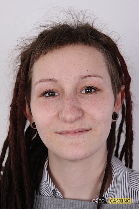Amateur girl girl lady with dreadlocks showcases her landing strip vagina after disrobing - Image 1 of 20  in Babe category   featuring Eva 