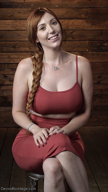 Voluptuous redheaded MILF Lauren Phillips gets tied up and toyed on a table - Image 1 of 20  in Dildo category   featuring Lauren Phillips 