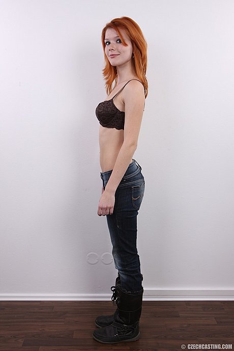 Natural redhead stands fully clothed before getting totally naked - Image 6 of 21  in Close Up category   featuring Mia Sollis 