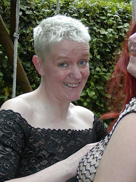 Cougar lesbian Tiffany Pearl and her fresh teen redheaded man model in a backyard - Image 16 of 16  in Ass category   featuring Tiffany Pearl 