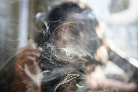 Amateur babe Nikki Silver smokes a spliff while posing undressed indoors and out - Image 8 of 20  in Outdoor category   featuring Nikki Silver 