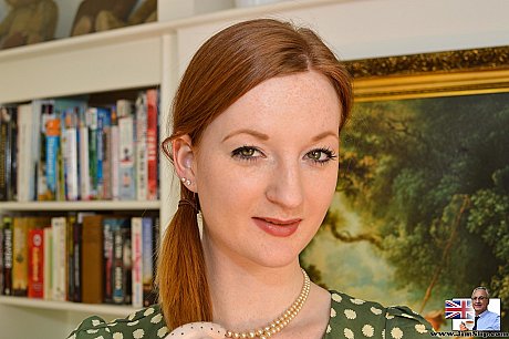 Glamorous redhead Zara Durose masturbates in front of a perverted photographer - Image 20 of 20  in Model category   featuring Zara Durose 