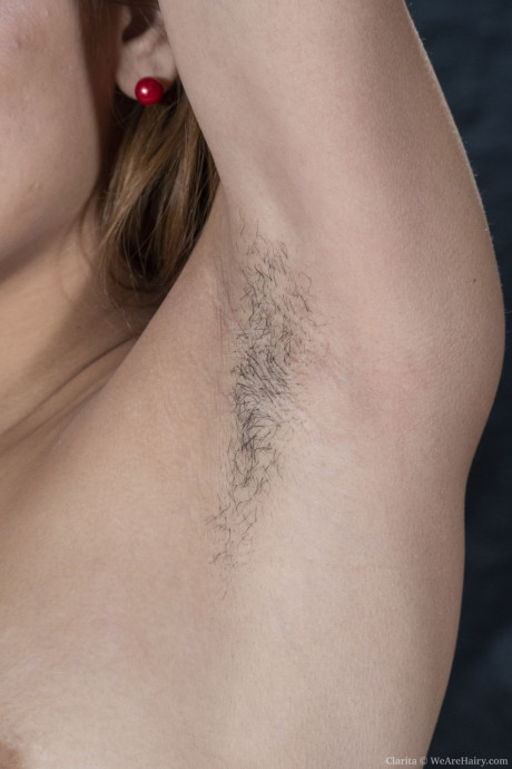 Skinny ginger head Clarita gives arousing up-close views of her bushy twat - #1348998