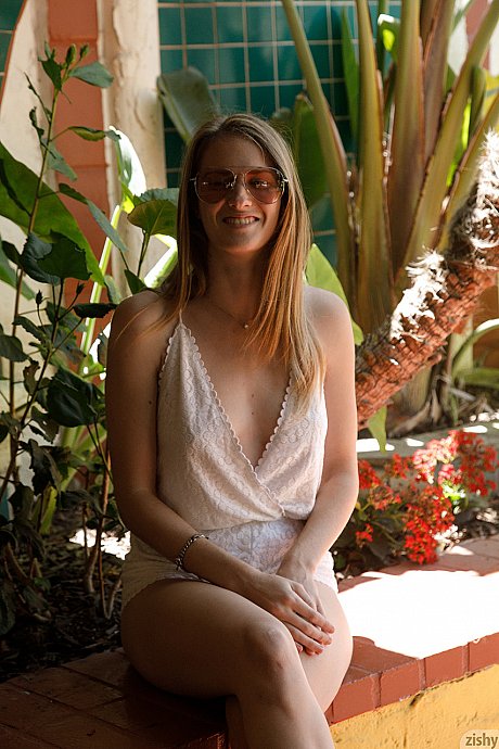 Gorgeous amateur babe Ashley Lane flashes her natural titties in public - Image 2 of 12  in Outdoor category   featuring Ashley Lane 