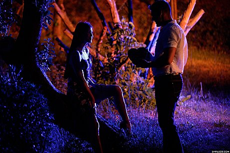 Hot teen gf gets her beaver dicked and spunked outside in the dark - Image 1 of 21  in Teen category   featuring Thomas J, Lady Dee 