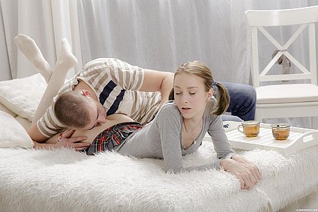 Fresh teen girl gf broad Dunya B screams as her man penetrates her virgin butthole - Image 2 of 16  in Pussy category   featuring Dunya B 