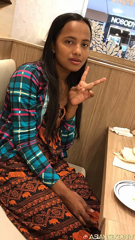 Ravishing teenie Kat D shows her creampied cunt up close after POV sex