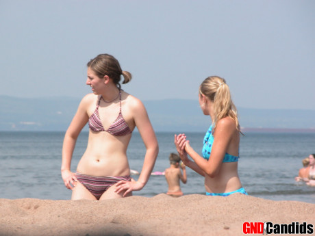 Candid snaps of amateur sluts wearing bikinis on public beaches - #607166