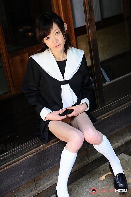 Japanese coed Aoba Itou exposes her cunt while wearing a school uniform - Image 10 of 15  in Babe category   featuring Aoba Itou 