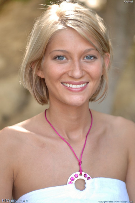 Adorable young with tiny breasts Rachael shows her ass and cunt outdoors - #1183071