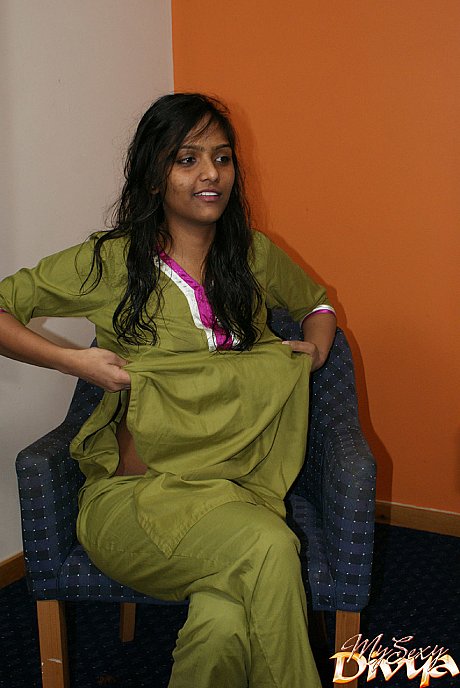 Indian divya slips off her shalwar suit to pose nude for the first time - Image 5 of 12  in Babe category   featuring Divya 